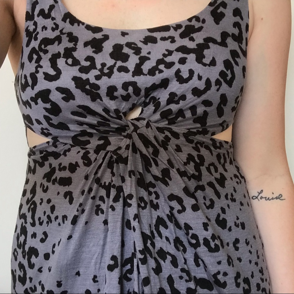 Printed cutout maxi dress